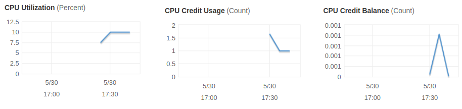 t3.micro CloudWatch metrics